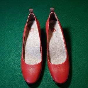 Betabrand all weather red wedge